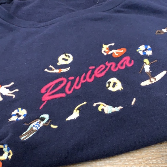 Anthropologie Maeve tie its top new 2X embroidered blue soft - Picture 5 of 6